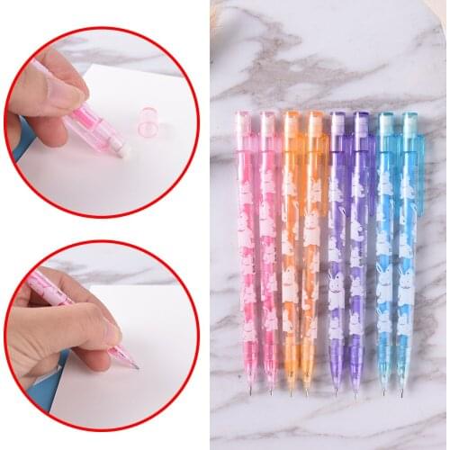 3Pcs New Cute Kawaii Plastic Mechanical Pencils Lovely Animals Automatic Pen For Kids Korean Stationery 0.5/0.7mm