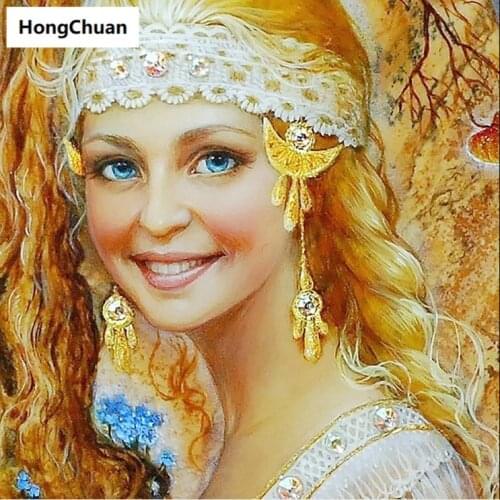 Beautiful Girl 5D DIY Square/Round Diamond Painting Cross Stitch Needlework Home Decoration Mural Mosaic Diamond Embroidery