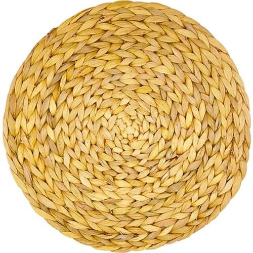 Cucurbita Round Straw Placemats Insulation Pads Non- Coasters Bowl Mats