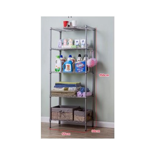 The kitchen rack oven is placed in a pan with a multi-layer microwave oven storage rack.015