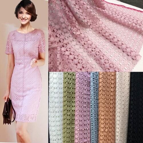 LASUI NEW 7 colors Hollow cord eyelash lace fabric French lace diy Weeding Dress fashion Clothing lace material C0233