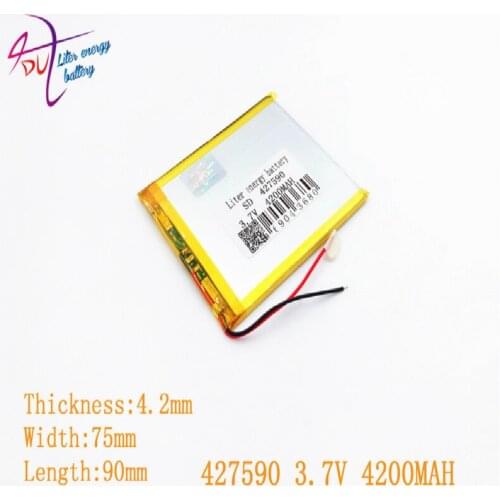 Liter energy battery Size 427590 407590 3.7V 4200mah tablet with Protection Board For Tablet PCs PDA Digital Products