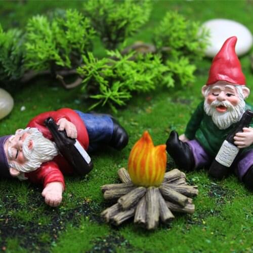 Cute Creative Naughty Gnome Dwarf Garden Decor Statue Old Man Fairy Ornament Easter Outdoor Props Crafts Tabletop Decoration 1PC