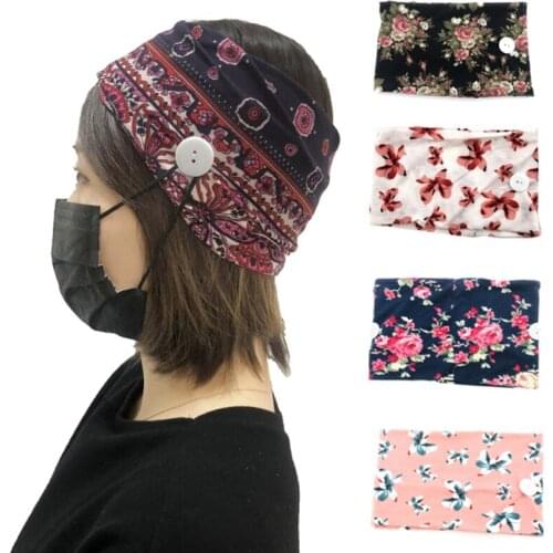 Multi-purpose Sweat-absorbent Turban Fashion Print Women Hair Band Fitness Sports Non-slip Hair Band Sports Yoga Hair Band