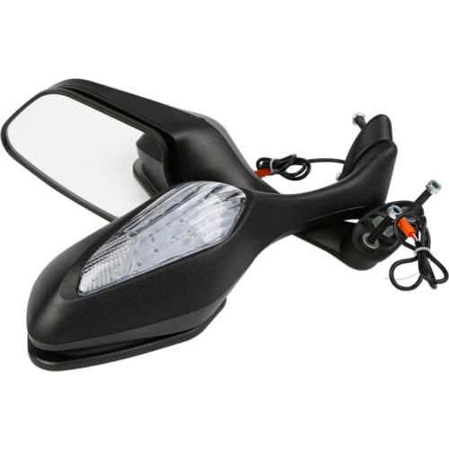 Motorcycle Rear View Mirrors Integrated LED Turn Signals For Honda CBR 1000RR 2008-2016 Black