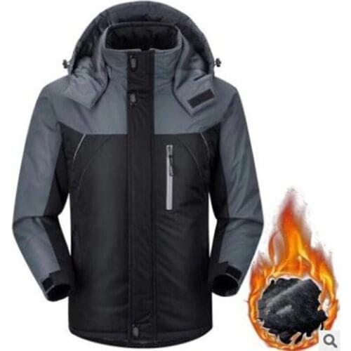NEW Mens and womens outdoor clothing plus velvet padded windproof warm mountaineering waterproof jacket reflective jacket