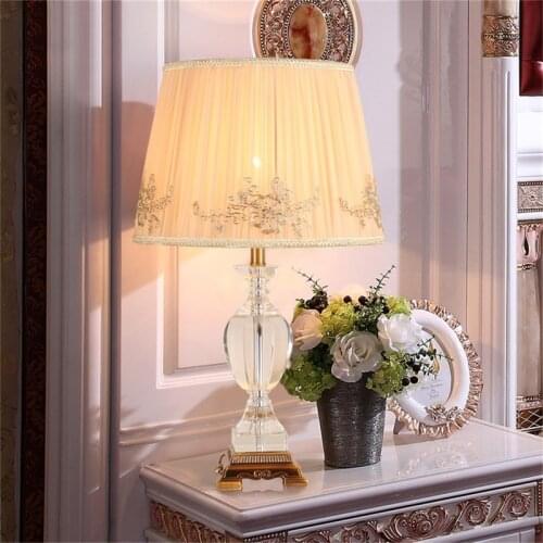 ORY Modern Table Lamp Crystal Luxury LED Desk Light Bedside Decorative for Home Foyer Bedroom Office Hotel