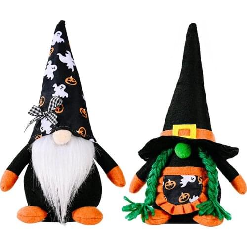 Halloween Plush Gnome Standing Gnome Swedish Gnome Handmade Scandinavian Plush Doll Gnome Tabletop Figurine For Home Table Decor