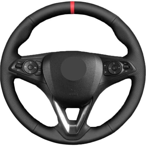 Hand Sewing Car Steering Wheel Cover Red Marker For Buick Excelle 2018 2019 2020 Volant Braid on the Steering wheel Accessories