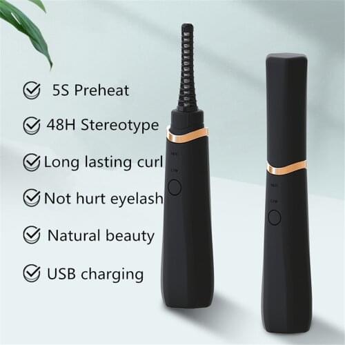 Eyelash Curler Electric Eyelash Curler USB Heated Eyelash Curling 5S Heating Eyelash Curler Eyelash Rollers Lash Clip Makeup