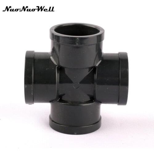 1pcs NuoNuowell 40mm Hose 4 Ways Cross Connector for Garden Micro Drip Irrigation Watering System Fittings Aquarium Supplies