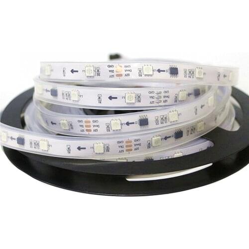 WS2811 5050 SMD RGB LED Strip Addressable 30/60leds/m Led Pixels External 1 ic control 3 Leds 16.5ft DC 12V Full Color 0.5m-5m