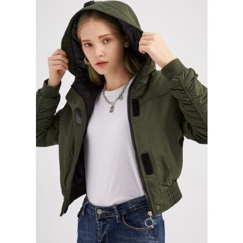 2021 Autumn Women Jackets and Coats Solid Color Pilot Baseball Jaqueta Cargo Uniforms Casual Streetwear Chic Tops Clothing C2765