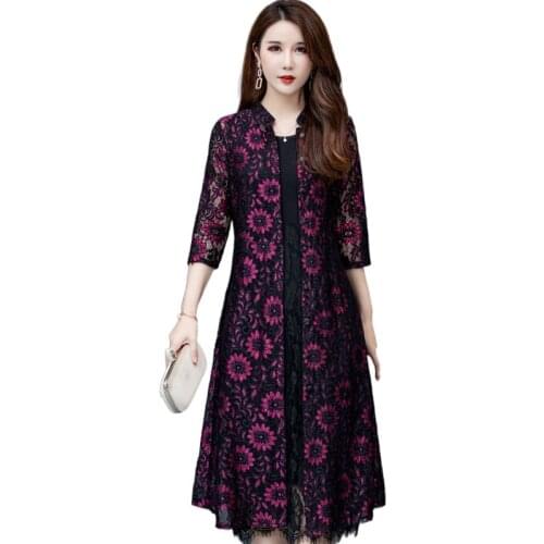 Women Cardigans Long Kimonos Summer Long Sleeve Sun-protection Lace Floral Long Coats Plus Size XL~4XL 5XL Casual Lady Cardigan