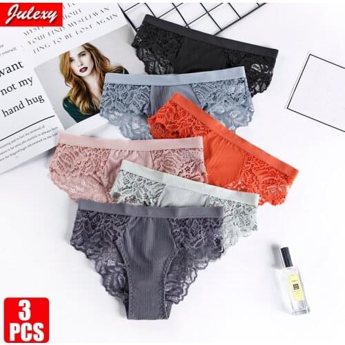 Julexy New 2021 Sexy Hollow Out Women Panties Solid Briefs Lace S M L XL XXL Lingerie Underwear Women