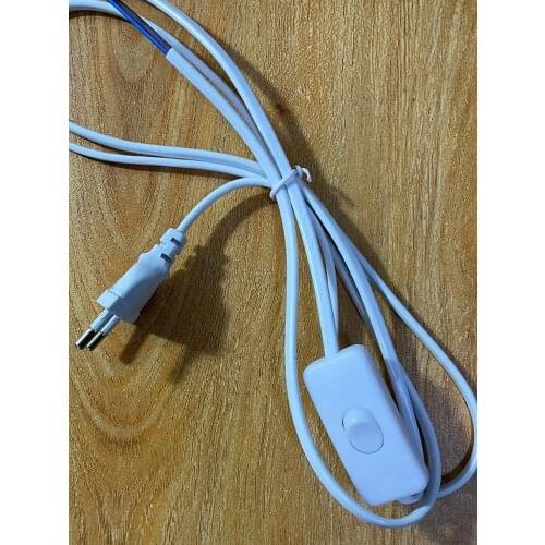 1.8m Extension Cable with EU US Plug Cord Dimmable Switch Power cable AC 110V 220V electric extension cord for Table Wall Light