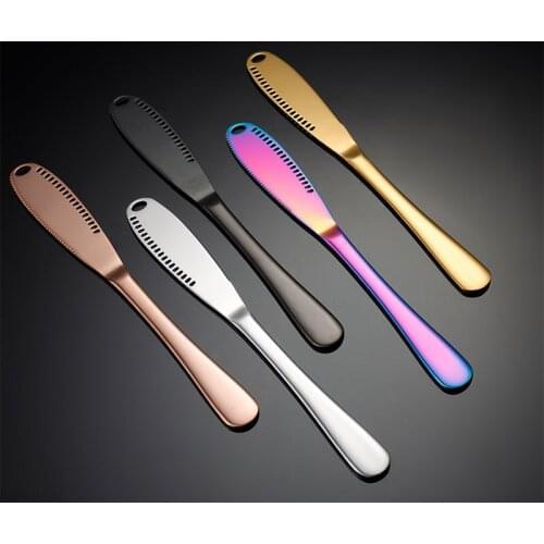 1pcs Stainless Steel Round hole Cheese knife Bread Marmalade spread Butter knife Dessert Jam cheese tools Tableware