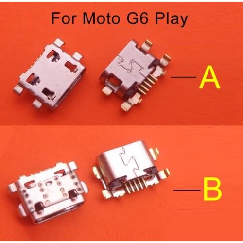 10pcs Micro USB 5Pin Jack Connector socket Data charging port tail plug For Motorola Moto G6 Play XT1922 / E5 Plus XT1924
