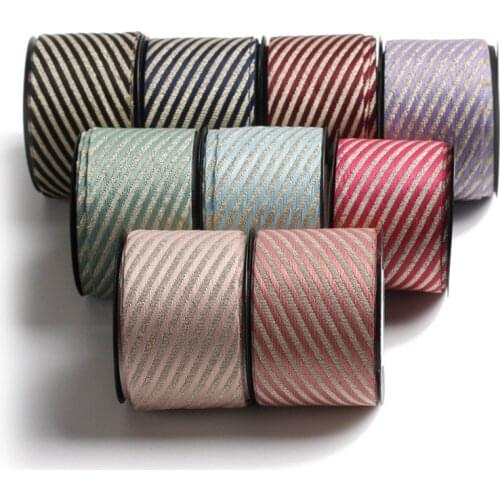 10yards 25mm/40mm Bronzing Twill Grosgrain Ribbon for Crafts DIY Hair Bow Material Gift Bouquet Wrapping Ribbons Sewing Supply