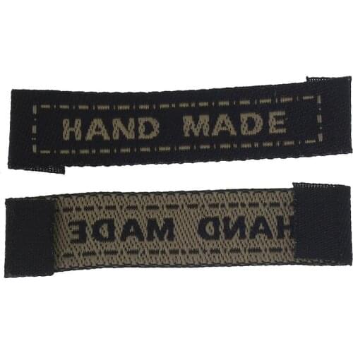 100 PCs Handmade Terylene Woven Printed Labels DIY Scrapbooking Craft Garment Clothes Bags Sew on DIY Accessories 4.5cm x 1cm
