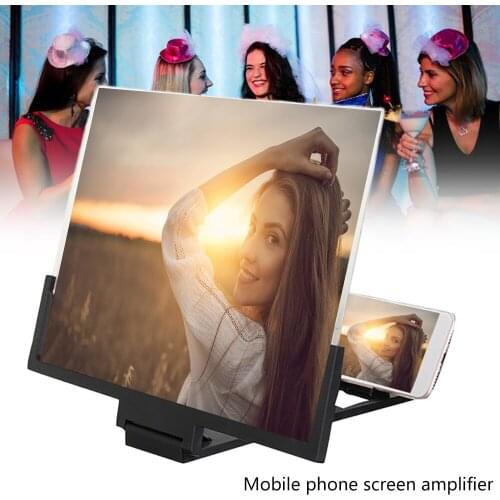 14inch 3D Mobile Phone Screen Magnifier HD Enlarger Magnifying Video Amplifier Projector Bracket Desktop Holder Stand For Phone