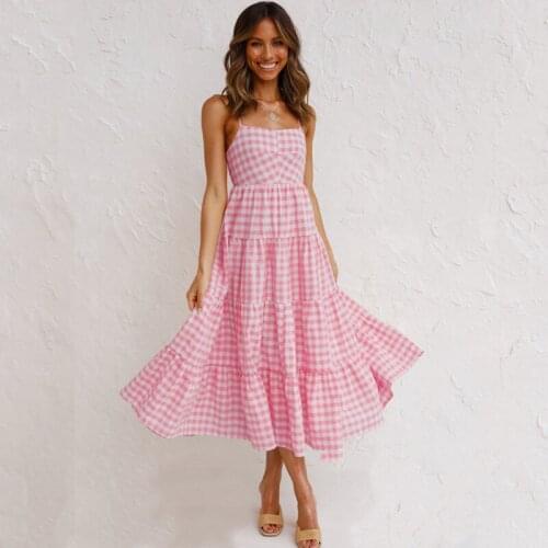 2021 Summer Beach Strap Maxi Dress Women Sexy Sleeveless Backless Ruffles Lace Up Korean Long Party Big Swing Dresses Vestidos