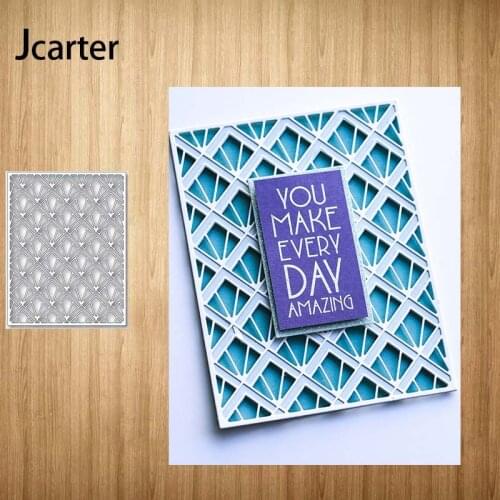 2021 Rectangle Grid Background Metal Cutting Dies Shape Scrapbooking Craft Die Cut Stencil Card Make Mould Sheet Decoration New