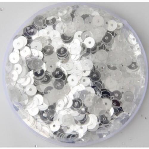 4500pcs/30g 5mm Crystal Transparent Round Flat Loose Sequin Paillette Sewing,Wedding Craft, Kid DIY Garment Accessory SFGZ15