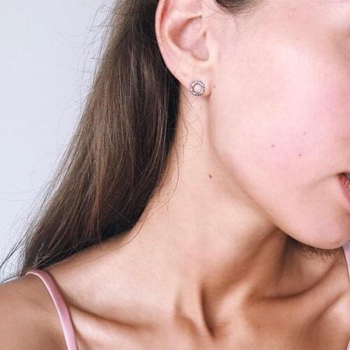 8MM Hammer Stripe Stud Earrings for Women Minimalist Rounded-Shapped Commuter Style Allergy Free Stud Earrings