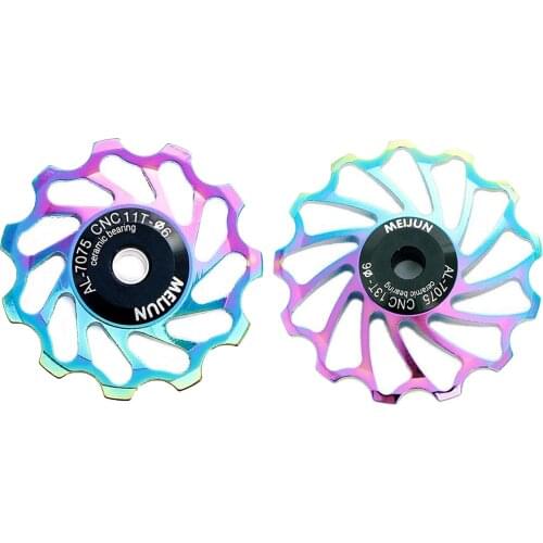 Aluminum Alloy Bicycle Rear Derailleur MTB Road Bike Guide Roller Pulley 11T/13T