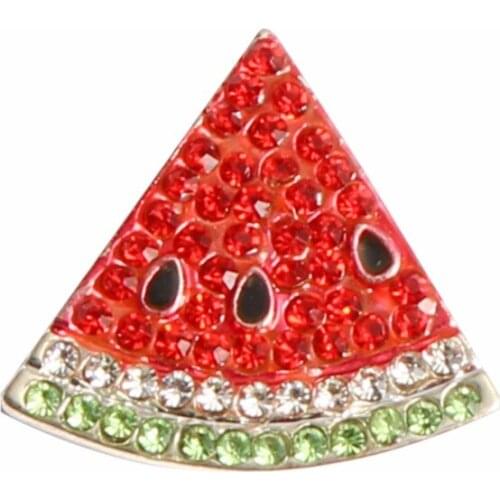 Free shipping Diamond 20*27mm 50PCS flatback fruit watermelon rhinestone button for DIY crafts embellishment(BTN-5697)