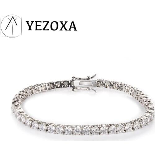 Jewelry 925 Sterling Silver Tennis Bracelet For Women Classic Crystal Cubic Zirconia 3.0mm 4.0mm 5.0mm Gifts Fine Jewelry