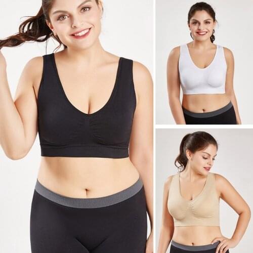 2021 Seamless Bra For Women With Pads Push Up Bralette Bras Wireless Active Brassiere Plus Size Underwear S-4XL