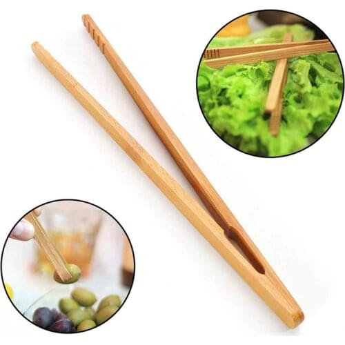 4pcs Wooden Tea Tweezer Bacon Tea Clip Tongs Bamboo Salad Food Toast Bend Clip Straight Tea Clips Kitchen Accessories Teaware