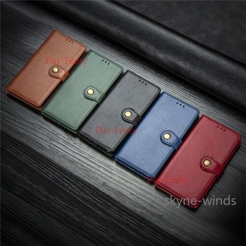 For Kyocera Android One S8 round hasp solid color simplicity leather case flip wallet stand cover for Kyocera S 8 coque fundas