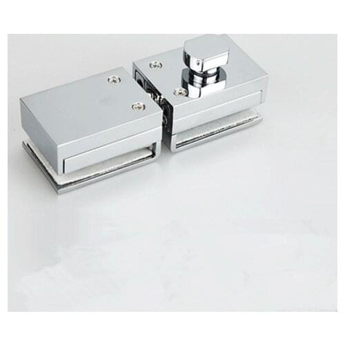 Double Glass Door Latches Lock 304 Stainless Steel Lock,Without Hole,Bidirectional Unlock Frameless Glass Door For Home Office