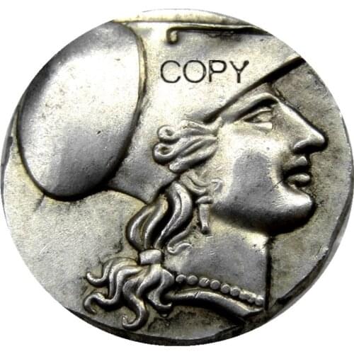 G(15)Rare Ancient Greek Silver Corinth Stater Coin from Syracuse - 304 BC Silver Plated copy coins