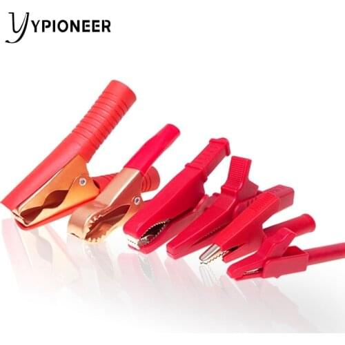 YPioneer 15A 30A 100A Alligator Clip Insulated Crocodile Clamp Adapter Battery Clip Fits for Welding / 4mm Banana Plug Test Lead