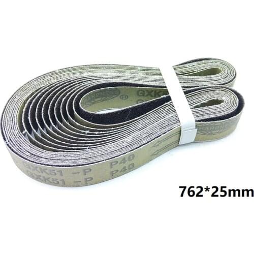 New 10 pieces 25*762mm Aluminium Oxide Abrasive Sanding Belts for Wood Soft Metal Grinding Polishing