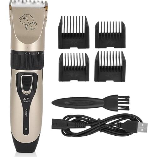 TINGHAO USB Electric Low-Noise Pet Hair Clipper Remover Cutter Grooming Cat Dog Hair Trimmer Electrical Pets Hair Cut Machine