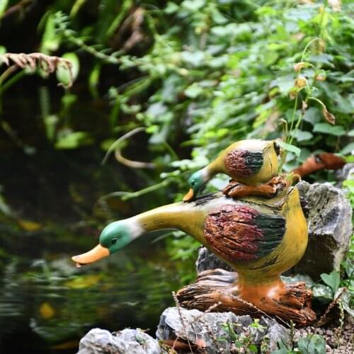 Cute Water Absorption Duck Statue Resin Crafts Creative Animal Art Sculpture Outdoor Garden Courtyard home Gardening Decoration