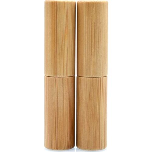 Wholesale lipstick tube bulk 3ml 5ml bamboo lipstick tube container lipstick tube empy bulk