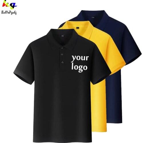 Custom logo short sleeve T-shirt printing logo text picture team name unisex polo