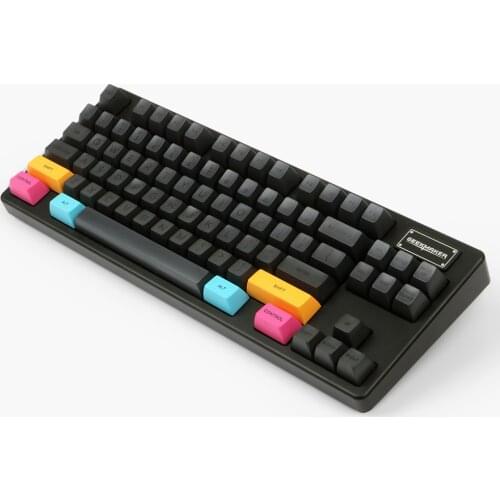 SA Profile Pure Black Keycaps For Cherry Mx Switch Mechanical Gaming Keyboard 151 Keys Double Shoot ABS No Backlit Keycaps