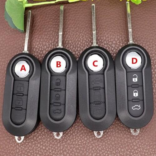 DAKATU 3 Buttons Flip Folding Car Key Shell For Fiat 500 Punto Ducato Stilo Panda Remote Auto Key Pad Case Cover Fob SIP22