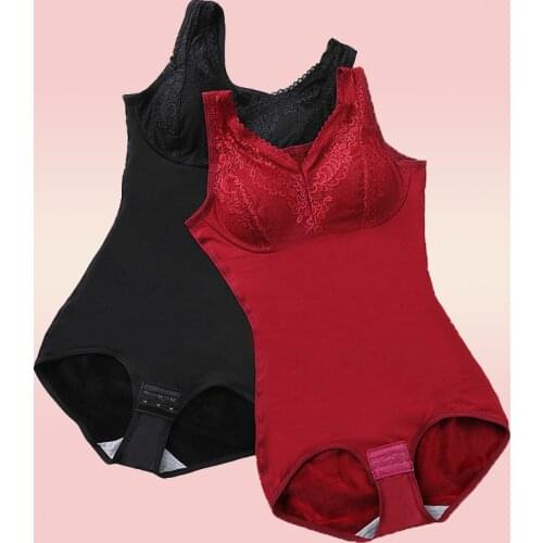 Lace Bodysuit Slimming Tummy Control Body Shapewear Sexy Underwear Open Crotch Butt Lifter Female Lingerie Warm Shapers With Cup