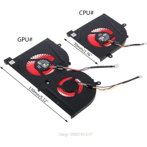 Laptop GPU CPU Cooling Fan for MSI GS63VR GS63 GS73 GS73VR MS-17B1 Stealth Pro CPU BS5005HS-U2F1 GPU S23 20 Dropship