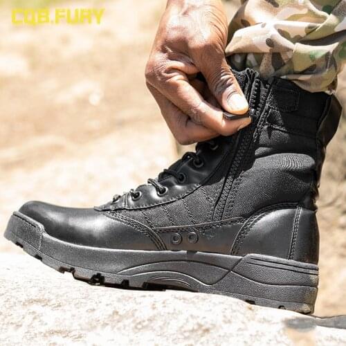 Spring high-top breathable combat boots mens special forces army fan tactical desert mountaineering land combat security boots