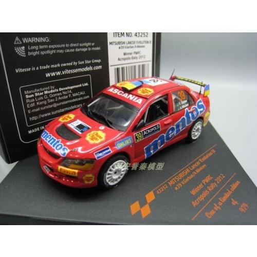 VITE SSE 1:43 MITSU BISHI LANCER alloy model Car Diecast Metal Toys Birthday Gift For Kids Boy