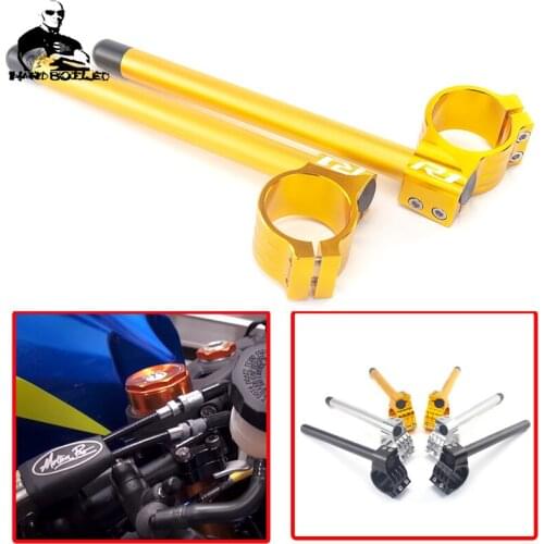 For YAMAHA YZFR1 1998-2018 YZF R1 50MM Handle Bars Motorcycle Racing Clip on Ons clipon fits fork Handle Bars handlebars